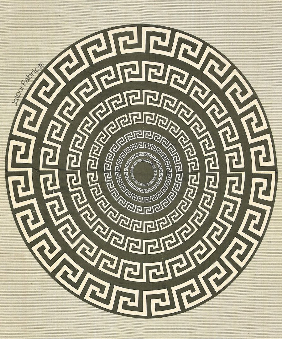 Green Gemoetric Maze Pure Cotton King Size Bedsheet