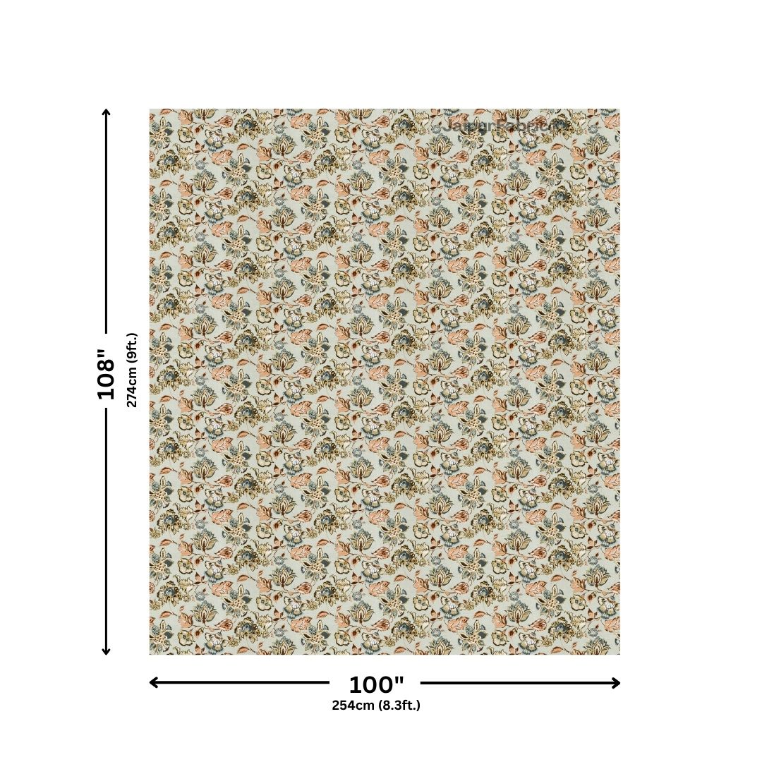 Floral Bliss Emerald Green Pure Cotton King Size Bedsheet