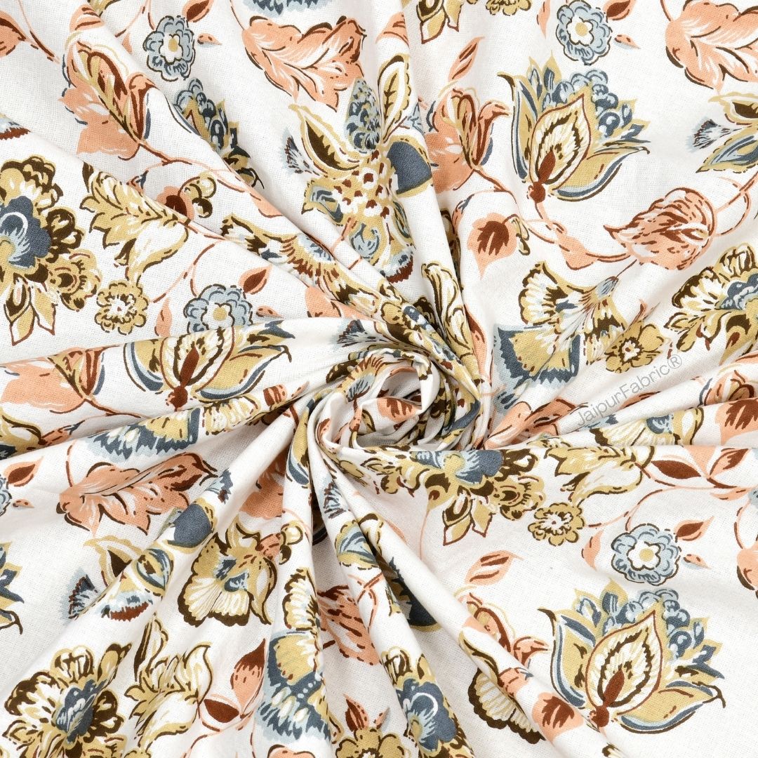 Floral Bliss Ruby Red Pure Cotton King Size Bedsheet