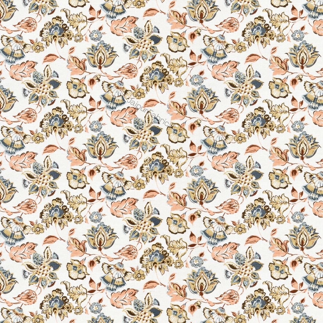 Floral Bliss Ruby Red Pure Cotton King Size Bedsheet