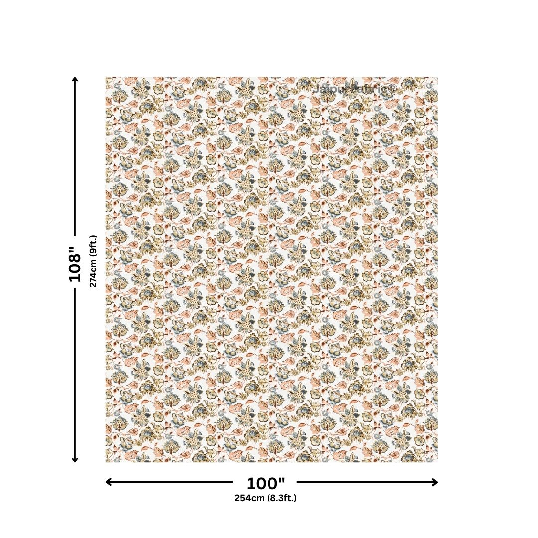 Floral Bliss Ruby Red Pure Cotton King Size Bedsheet