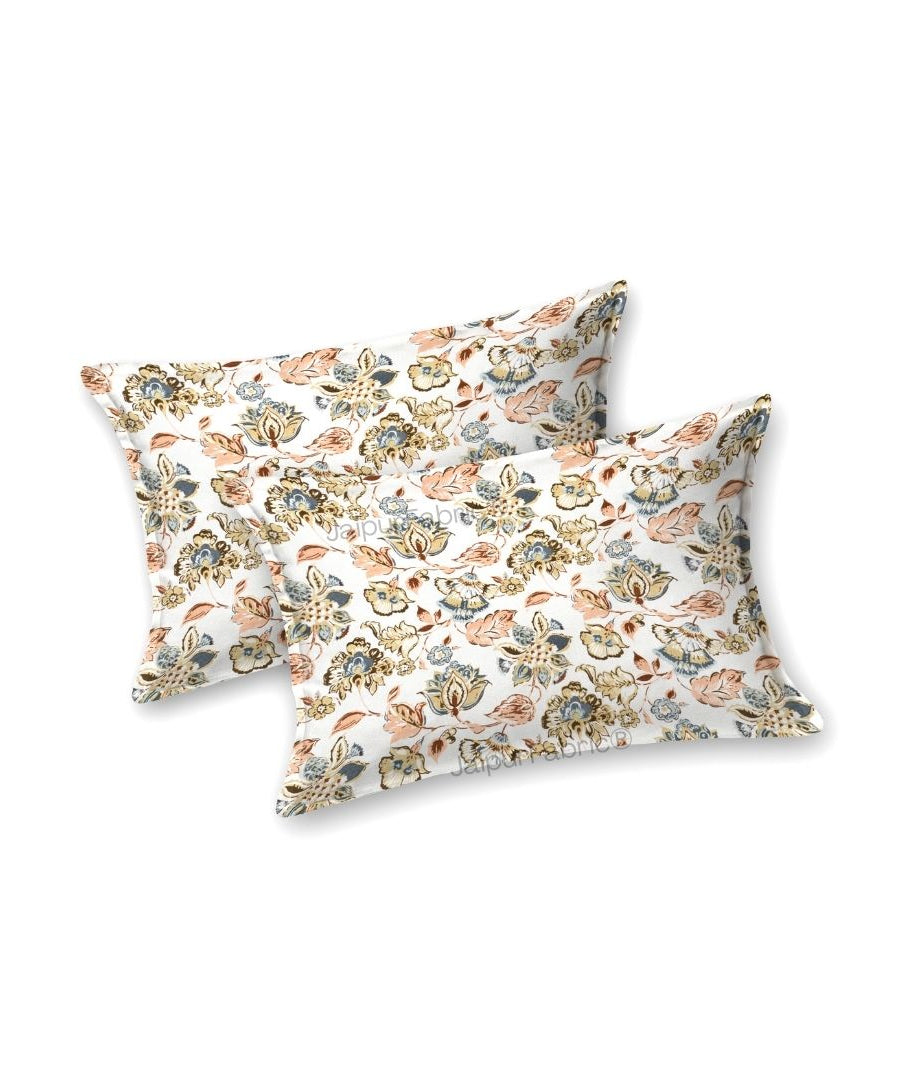 Floral Bliss Ruby Red Pure Cotton King Size Bedsheet