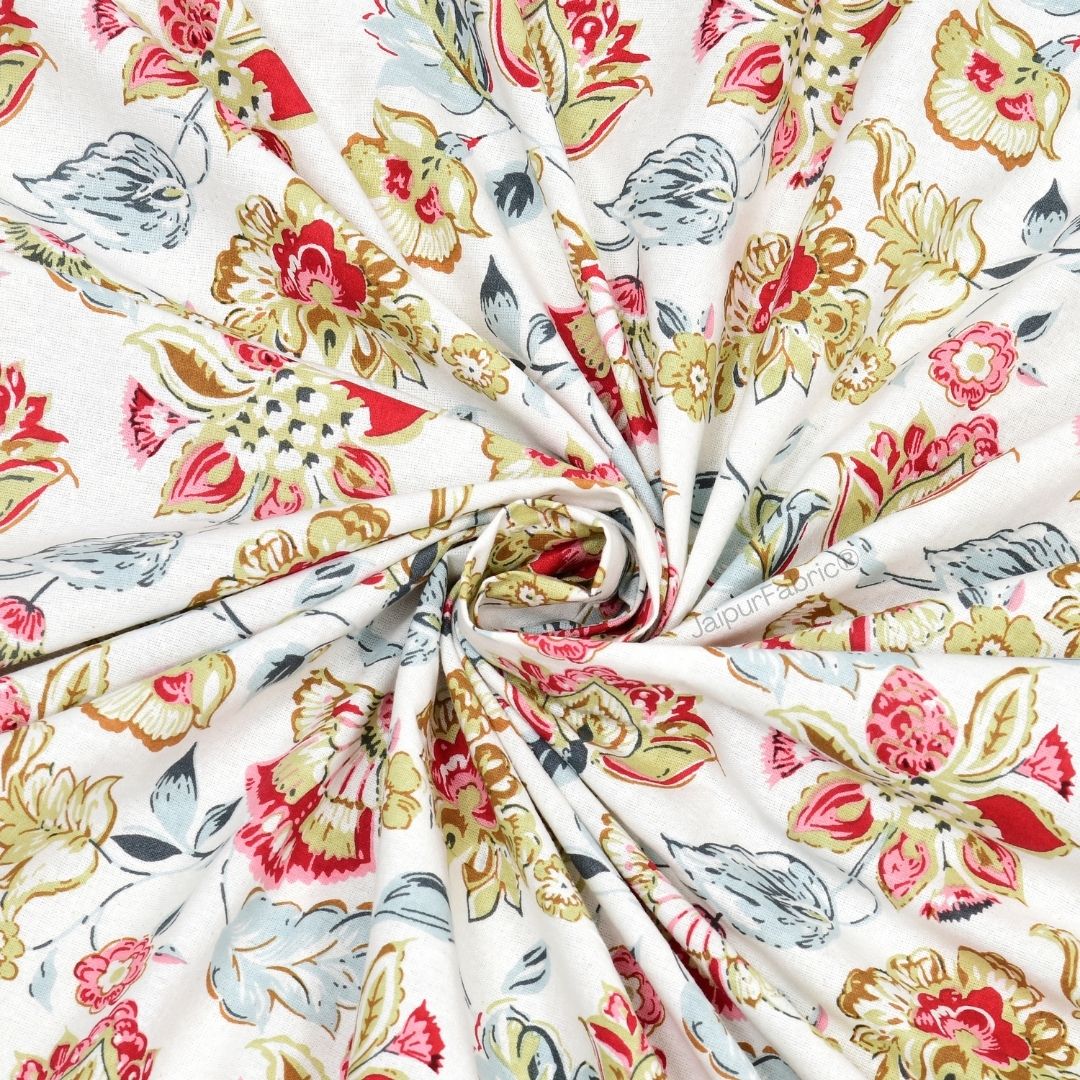 Floral Bliss Midnight Blue Pure Cotton King Size Bedsheet