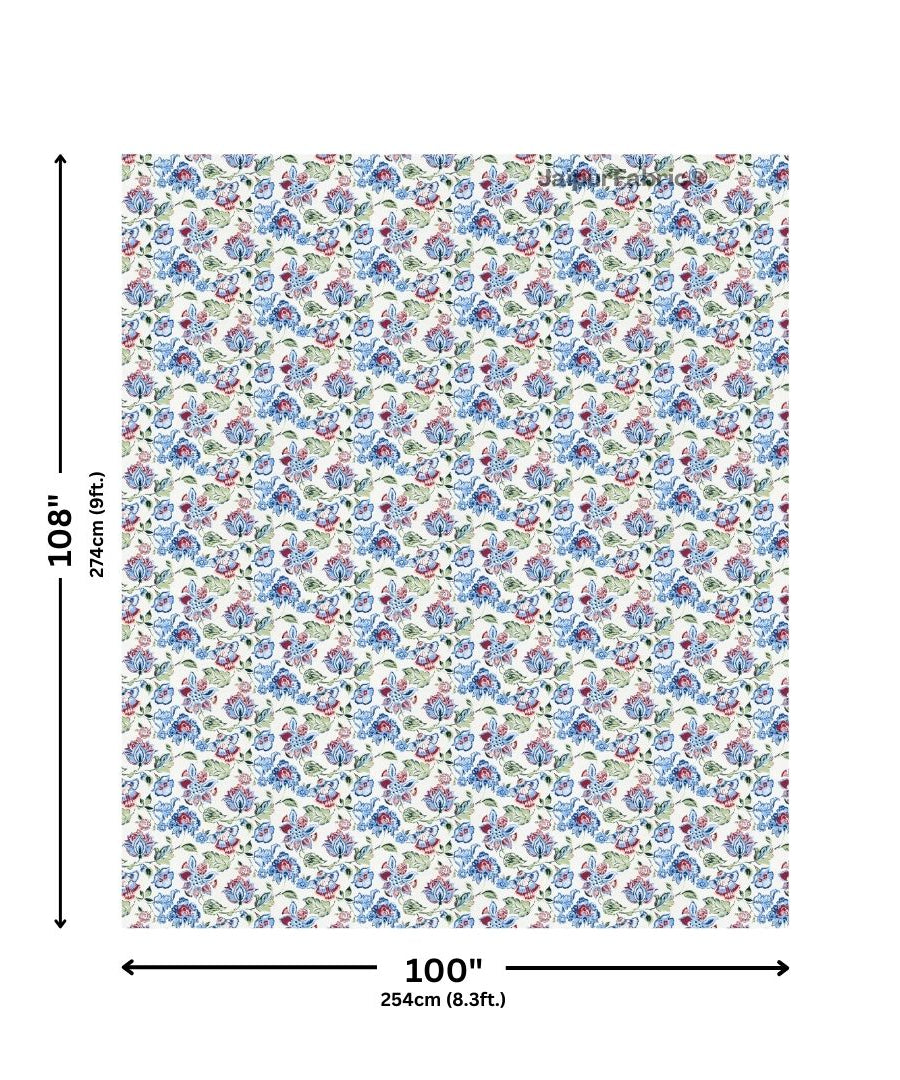 Floral Bliss Golden Yellow Pure Cotton King Size Bedsheet