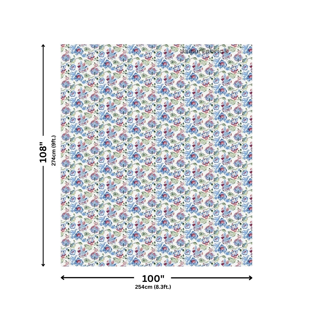 Floral Bliss Golden Yellow Pure Cotton King Size Bedsheet