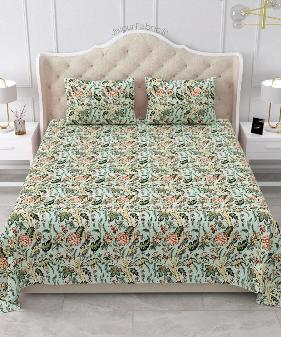 Wildwood Harmony Ash Grey Pure Cotton King Size Bedsheet