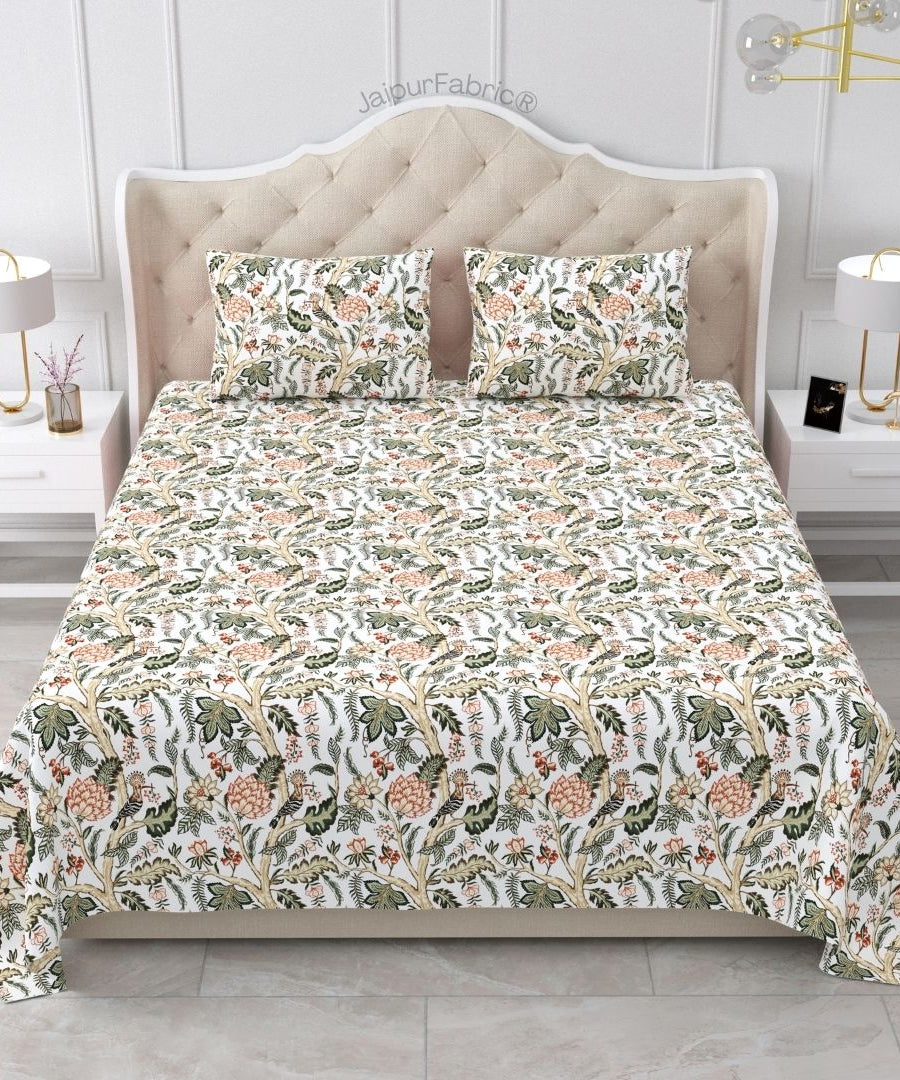 Wildwood Harmony Walnut Brown Pure Cotton King Size Bedsheet