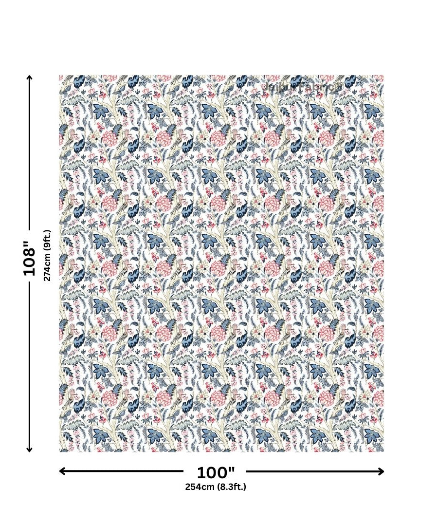 Wildwood Harmony Ocean Teal Pure Cotton King Size Bedsheet