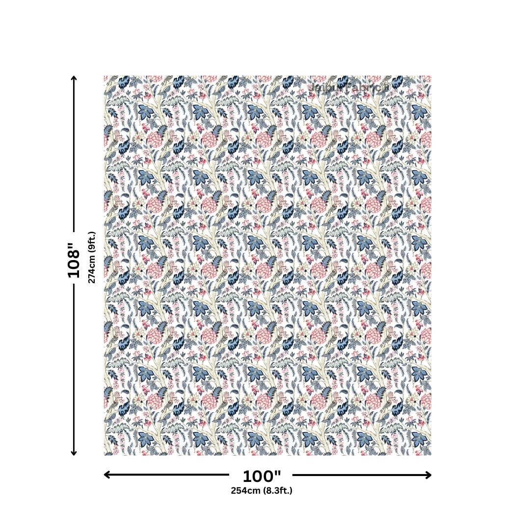 Wildwood Harmony Ocean Teal Pure Cotton King Size Bedsheet