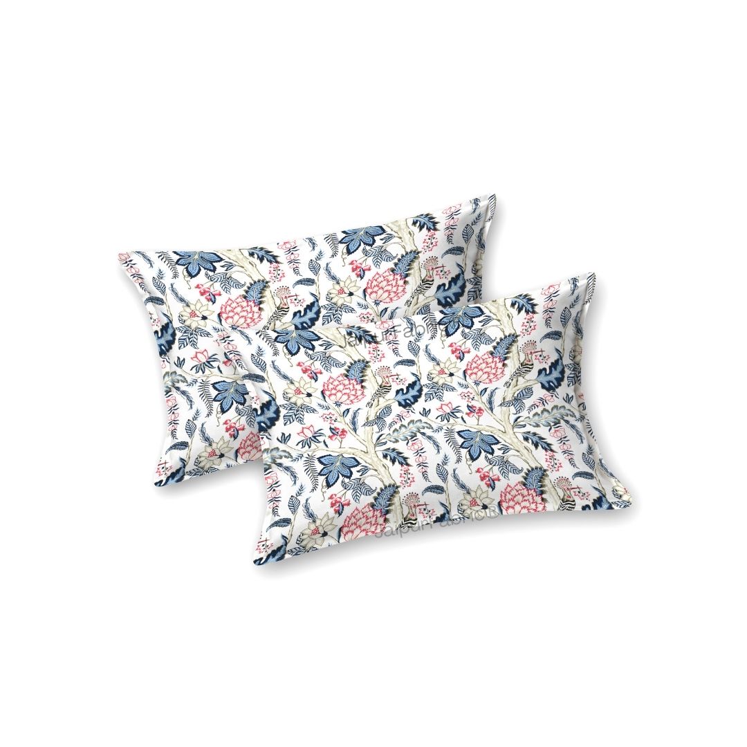 Wildwood Harmony Ocean Teal Pure Cotton King Size Bedsheet