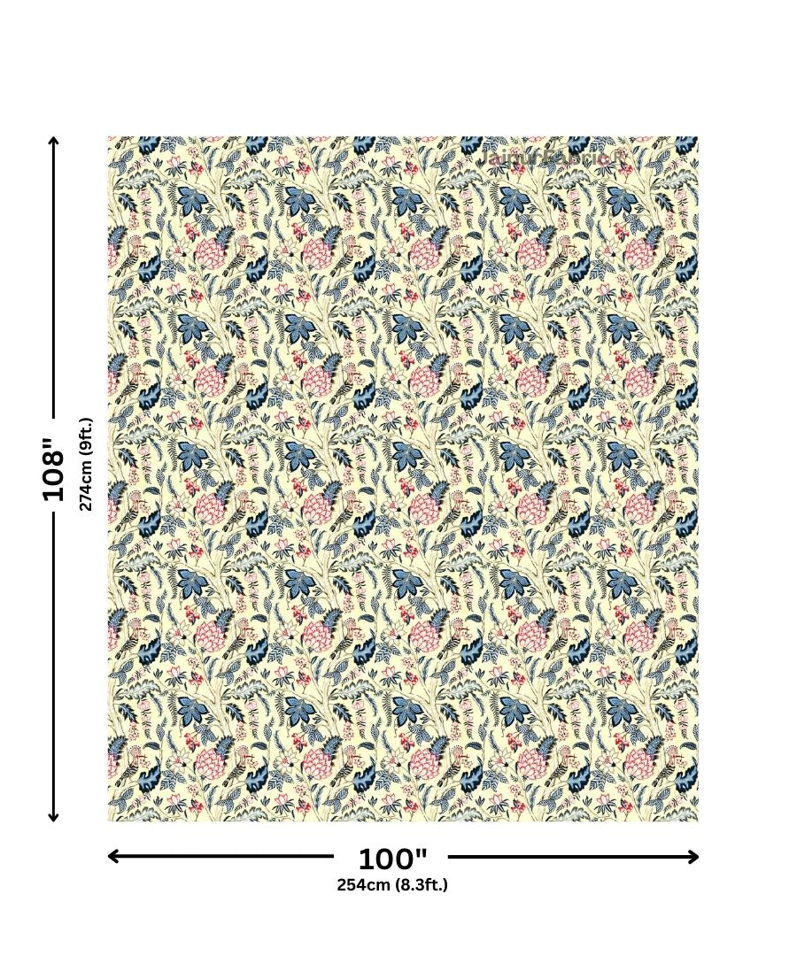 Wildwood Harmony Rustic Red Pure Cotton King Size Bedsheet