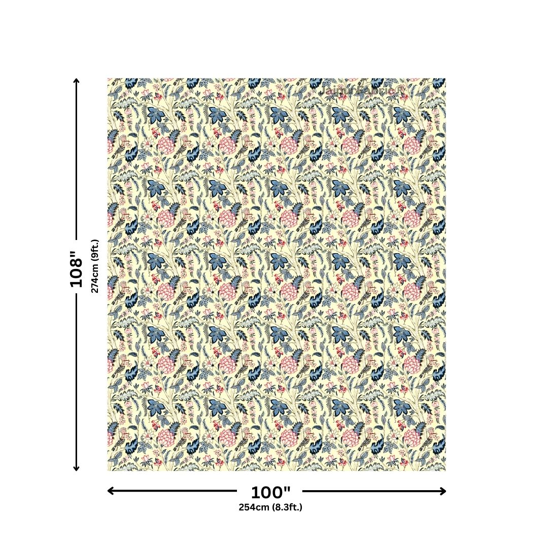 Wildwood Harmony Rustic Red Pure Cotton King Size Bedsheet