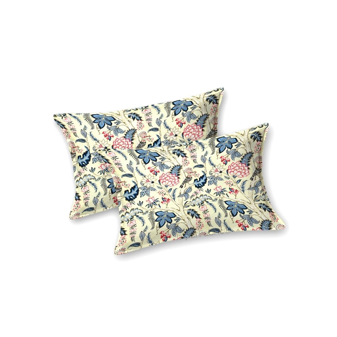 Wildwood Harmony Rustic Red Pure Cotton King Size Bedsheet