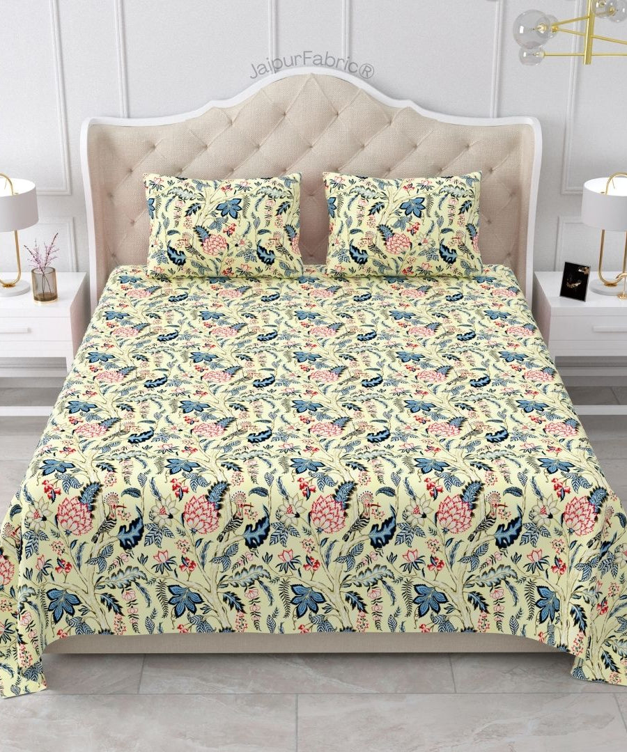 Wildwood Harmony Rustic Red Pure Cotton King Size Bedsheet