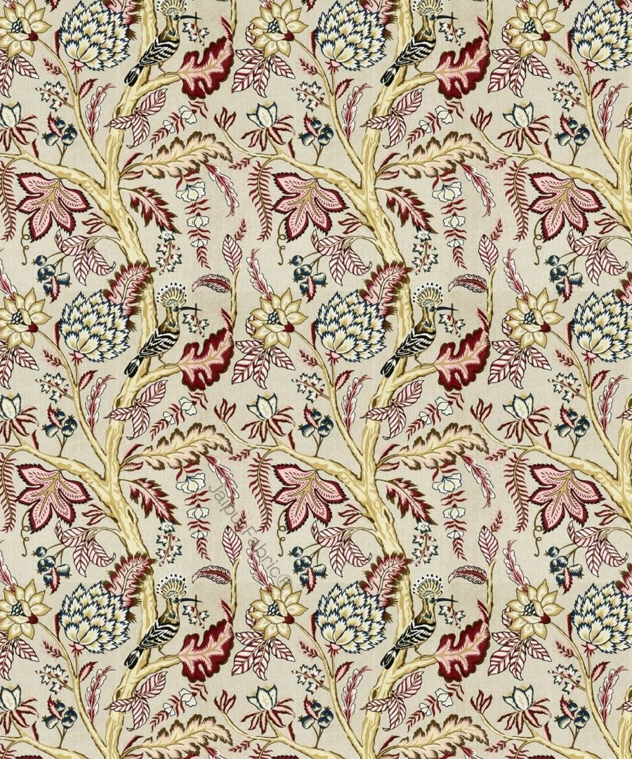 Wildwood Harmony Beige Floral King Size Pure Cotton Bedsheet