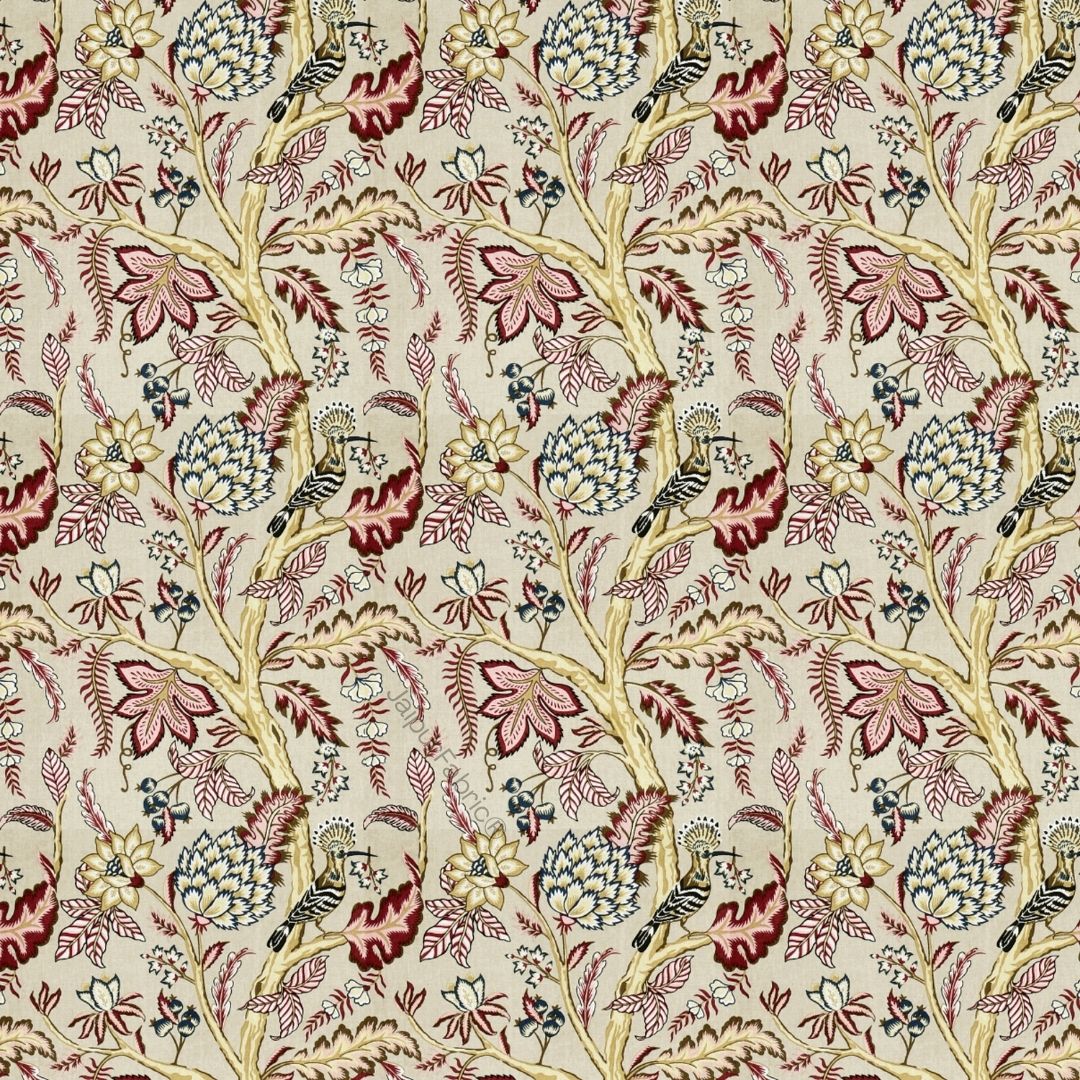 Wildwood Harmony Beige Floral King Size Pure Cotton Bedsheet