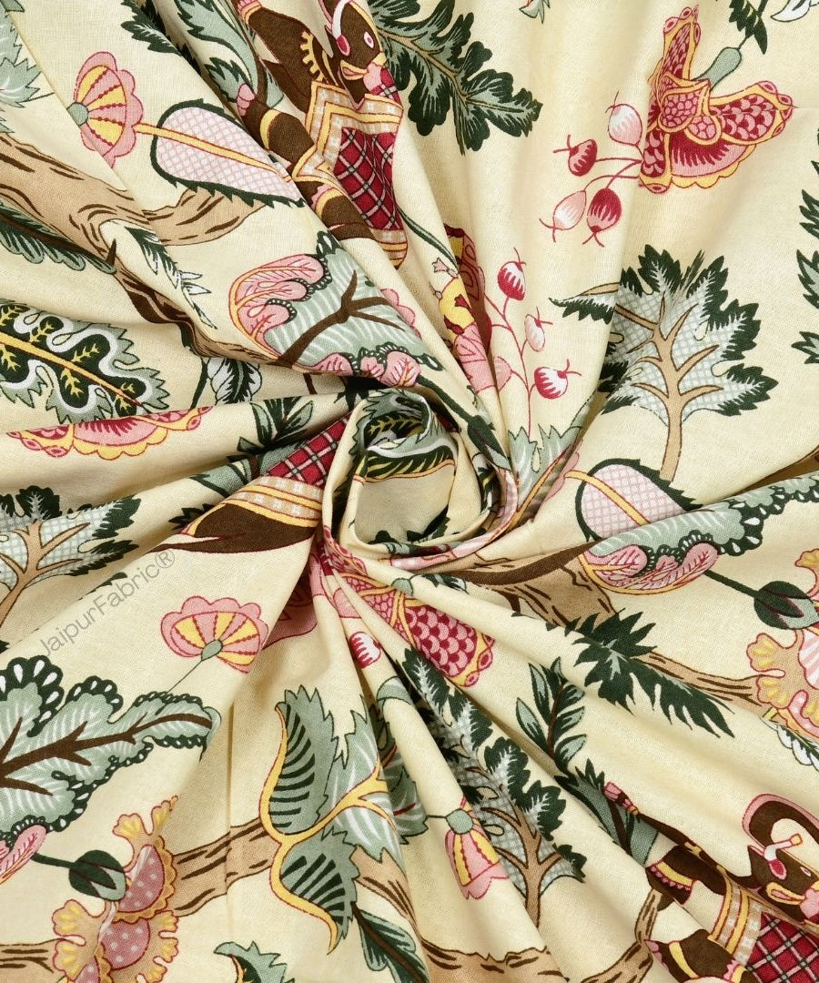 Elephant Paradise Ocean Blue Pure Cotton King Size Bedsheet