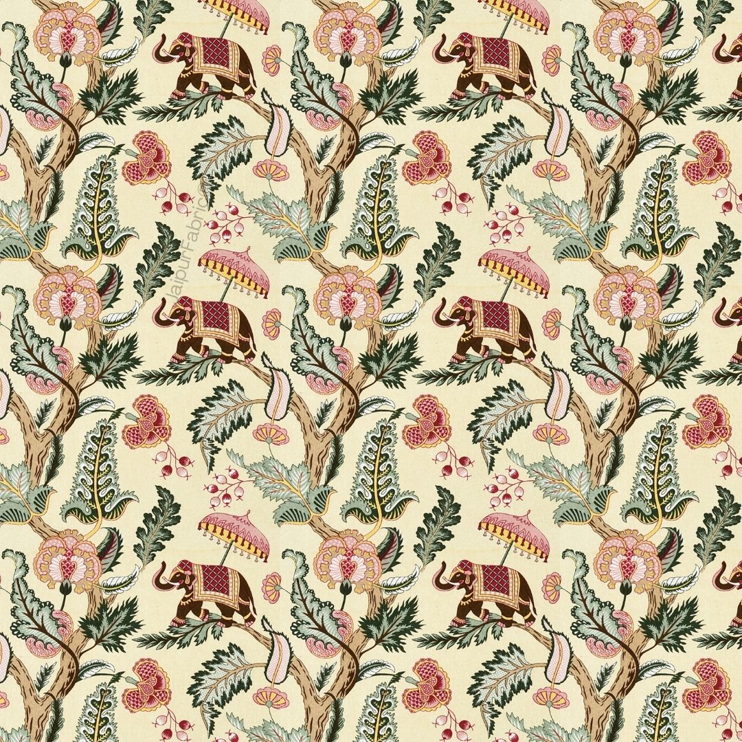 Elephant Paradise Ocean Blue Pure Cotton King Size Bedsheet