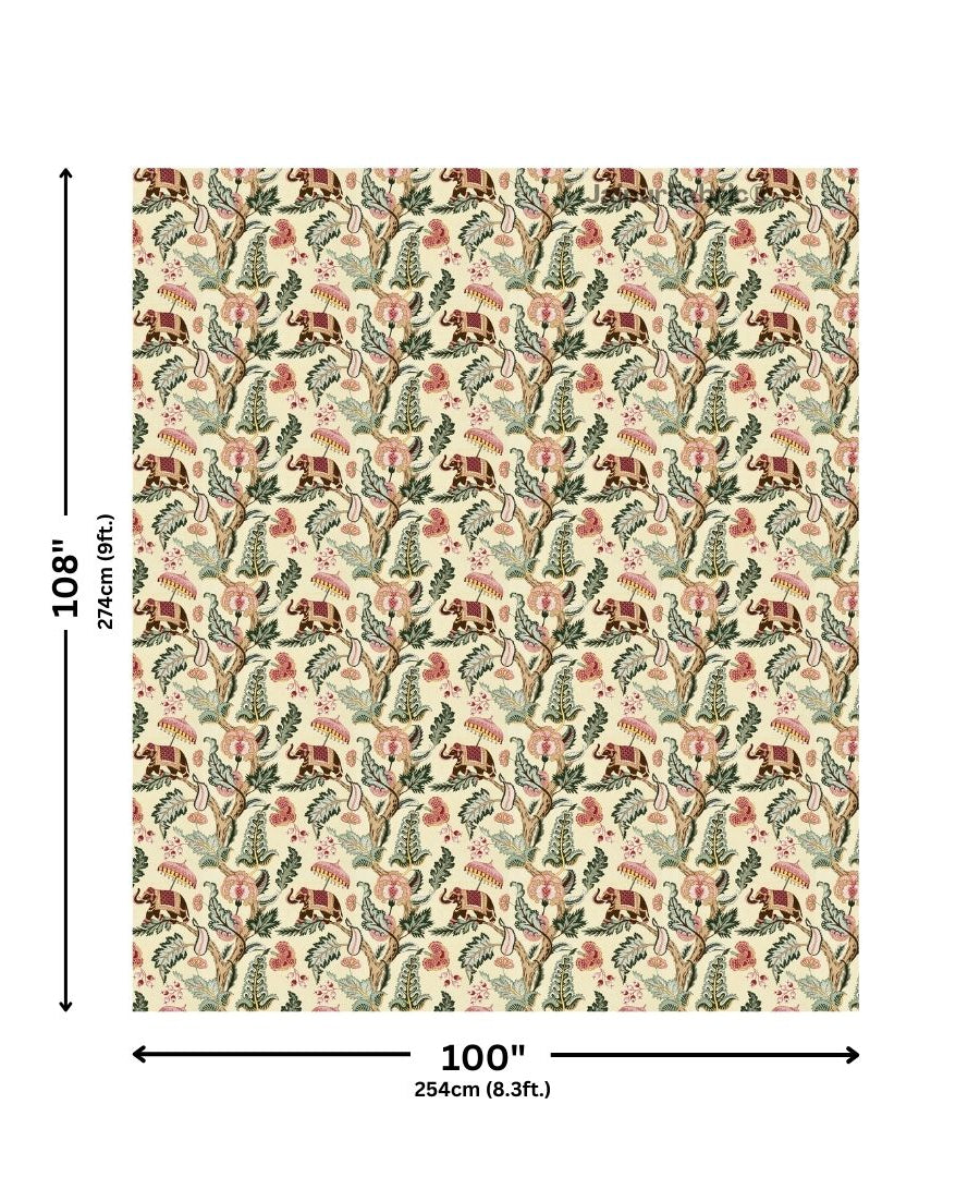 Elephant Paradise Ocean Blue Pure Cotton King Size Bedsheet