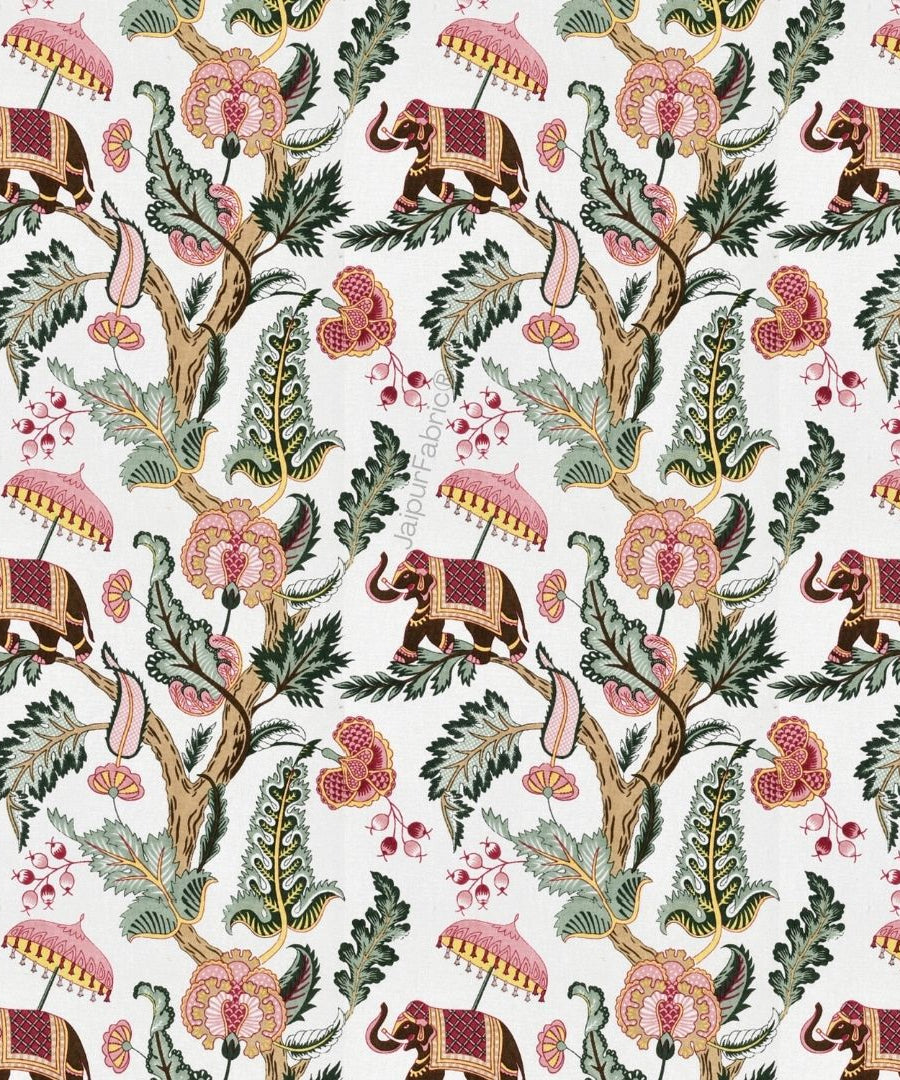 Elephant Paradise Twilight Black Pure Cotton King Size Bedsheet