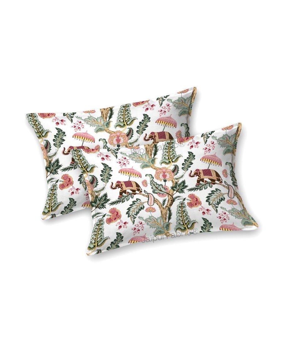 Elephant Paradise Twilight Black Pure Cotton King Size Bedsheet