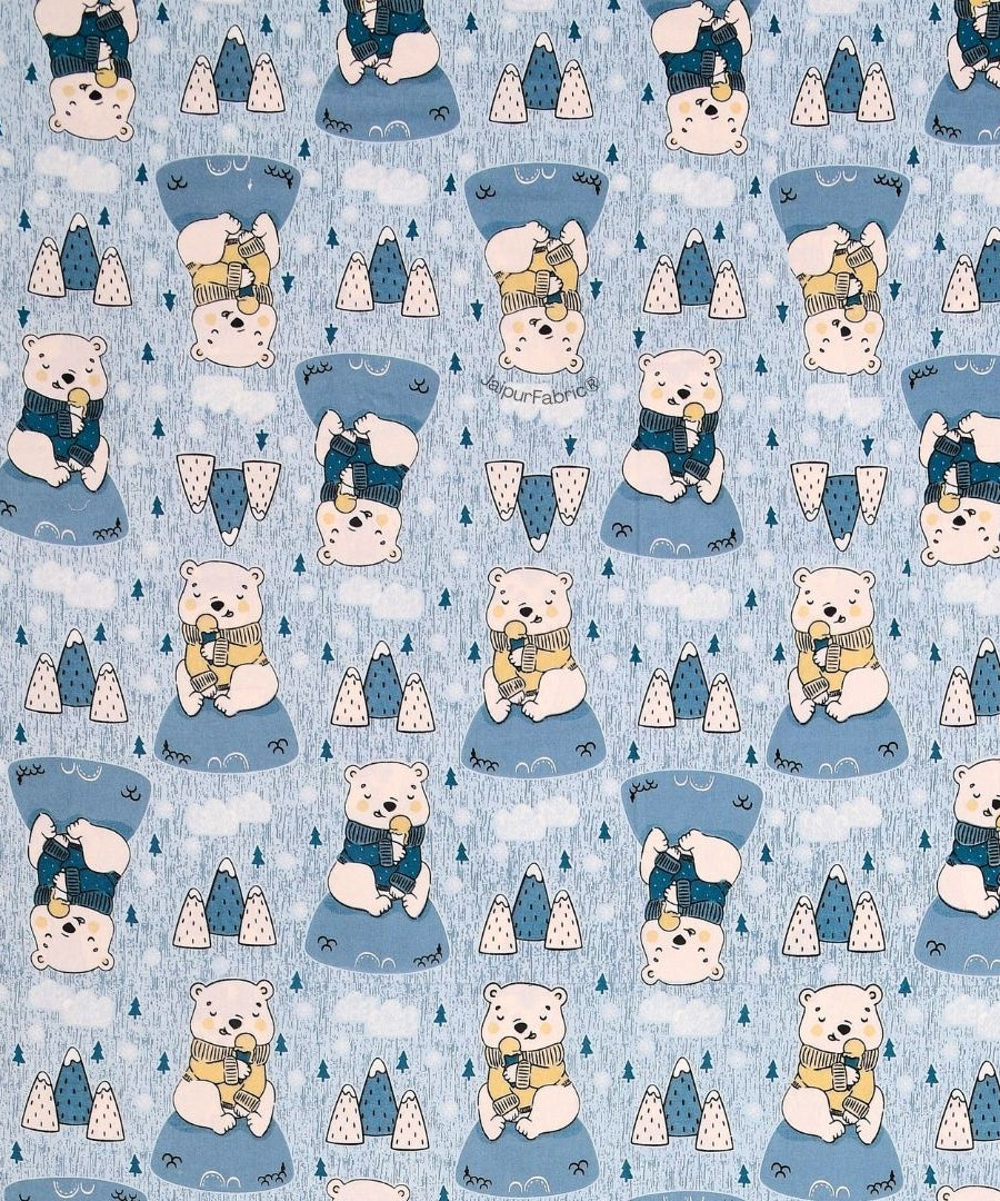 Artist of the Future Icy Blue Soft Cotton Kids Bed Sheet Combo of 2