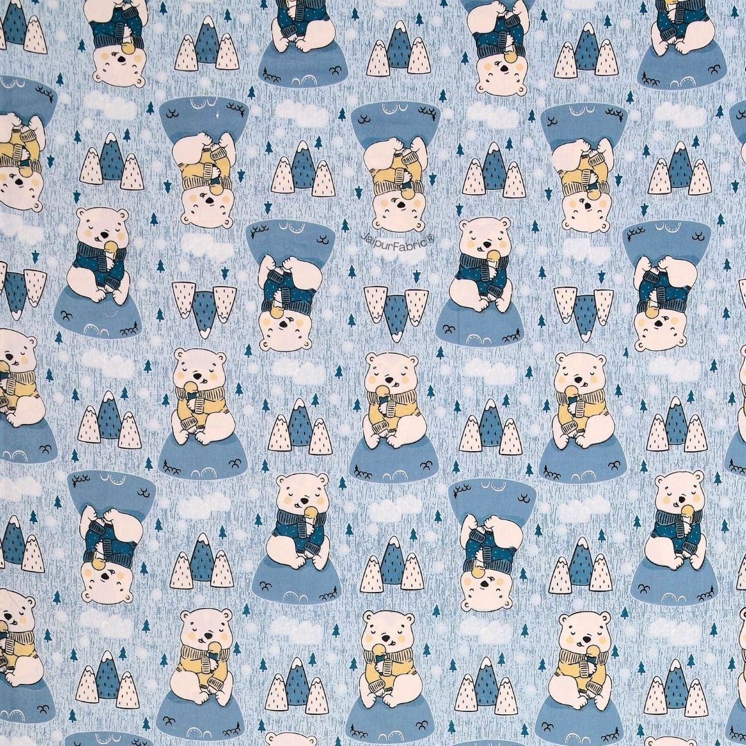 Artist of the Future Icy Blue Soft Cotton Kids Bed Sheet Combo of 2