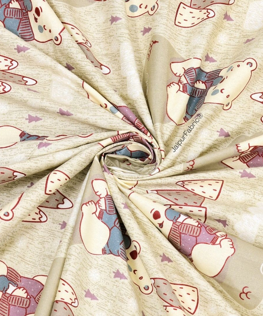 Artist of the Future Light Beige Soft Cotton Kids Bed Sheet Combo of 2