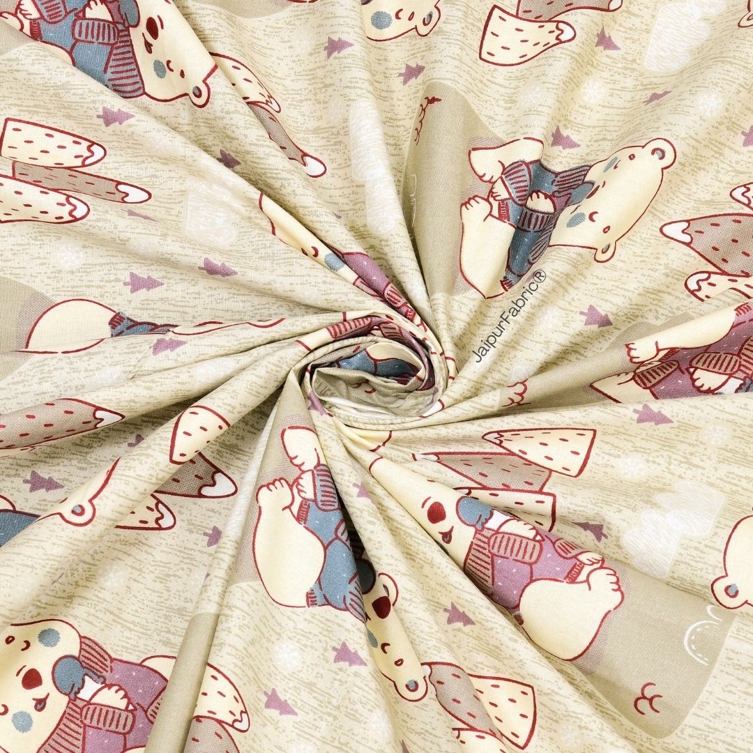 Artist of the Future Light Beige Soft Cotton Kids Bed Sheet Combo of 2