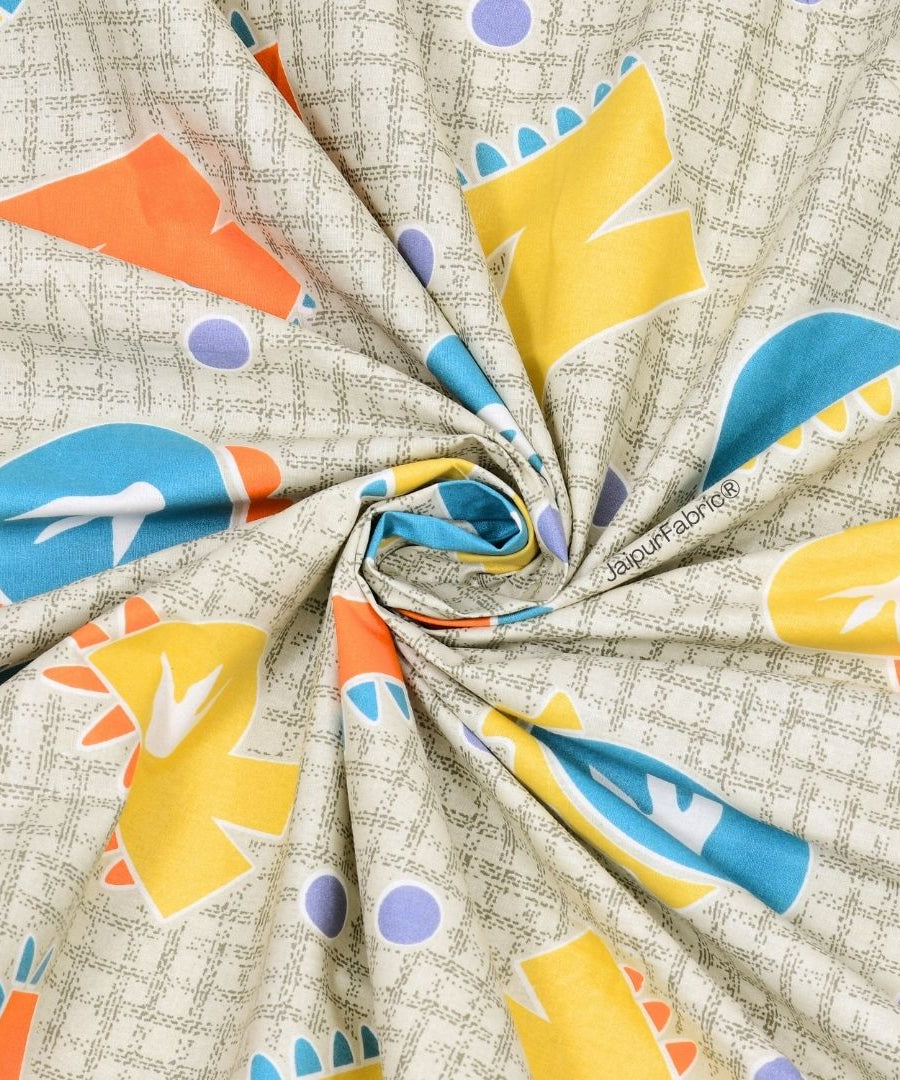 ABC Alphabet Adventure Orange and Blue Soft Cotton Kids Bed Sheet Combo of 2