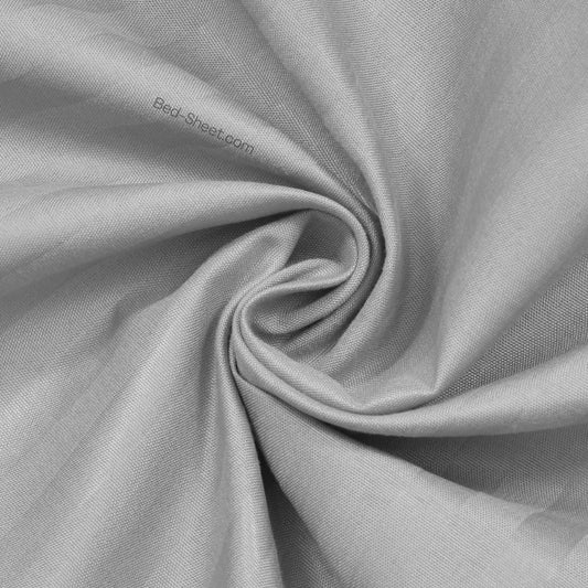 Elegant Silver Grey Satin Striped Single Bed Sheet