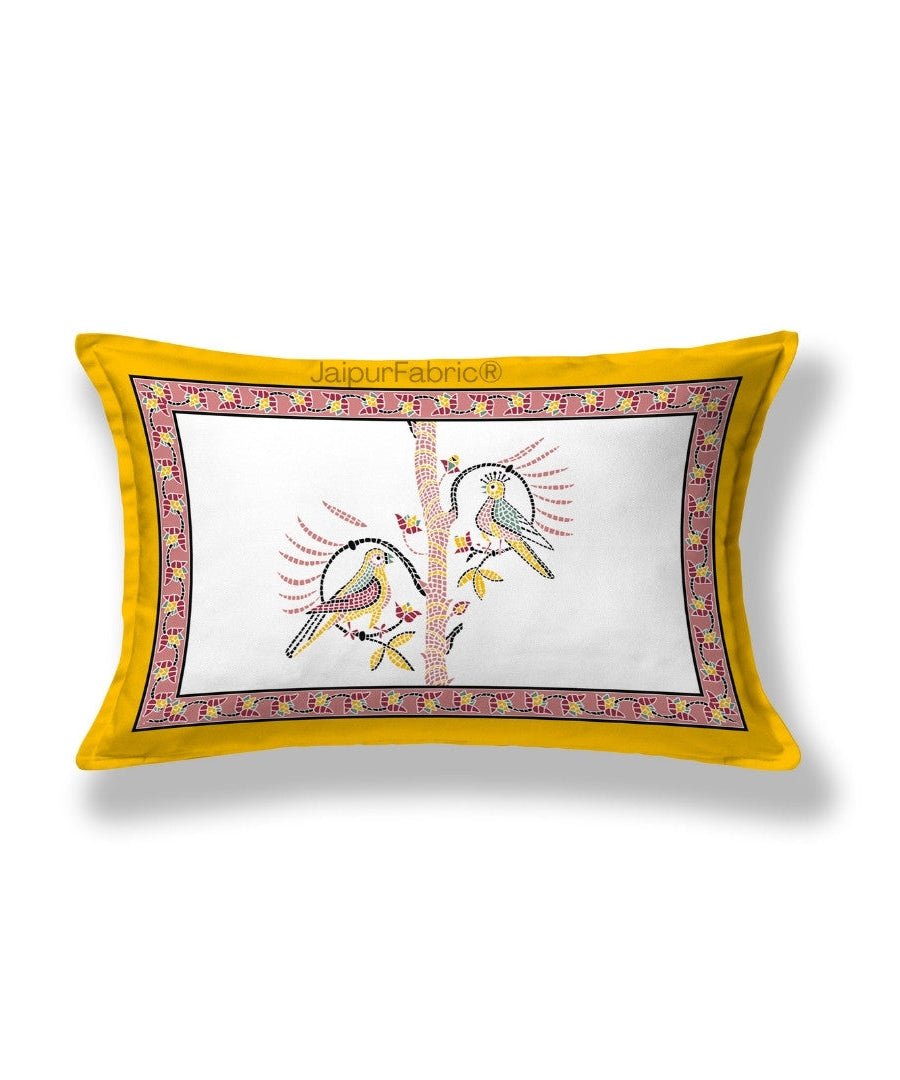 Perky Parrots Blue Pure Cotton Single Bedsheet