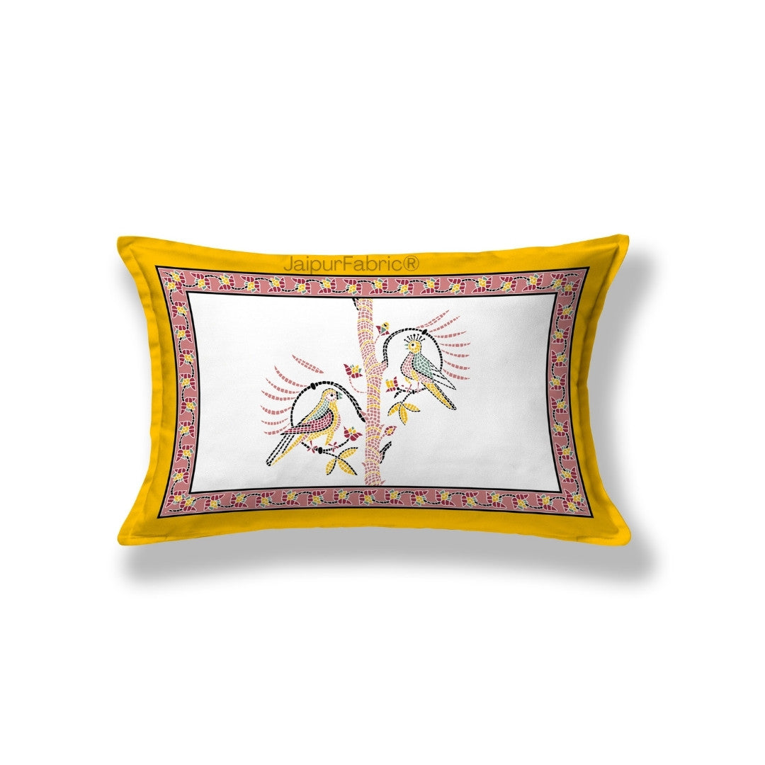 Perky Parrots Blue Pure Cotton Single Bedsheet