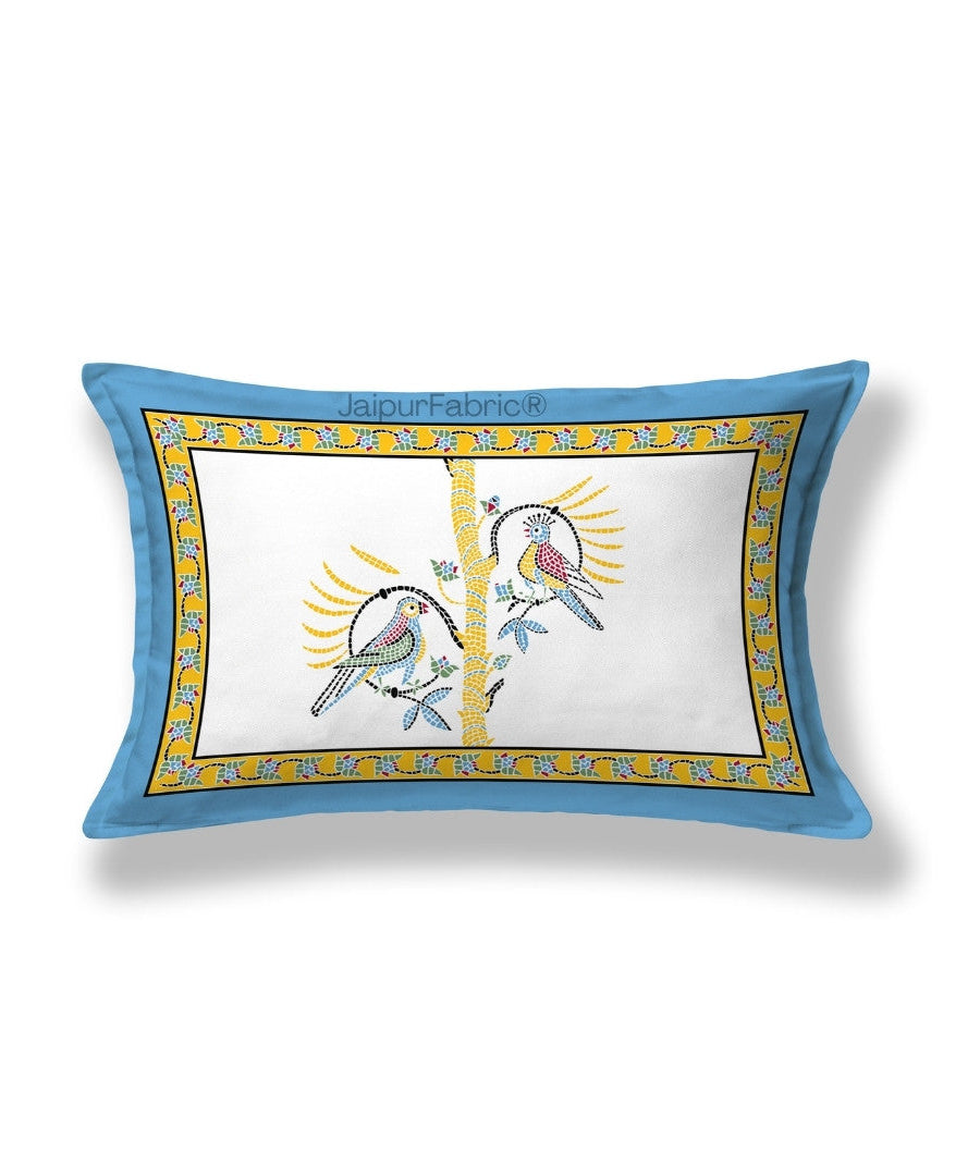 Perky Parrots Green Pure Cotton Single Bedsheet