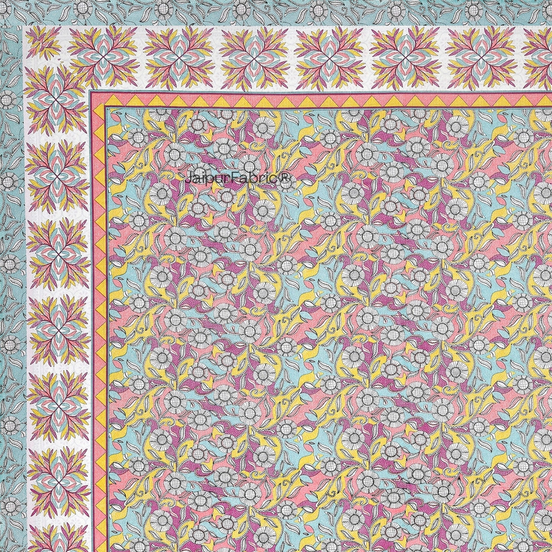 Fresh & Frisky Colourful Pure Cotton Single Bedsheet