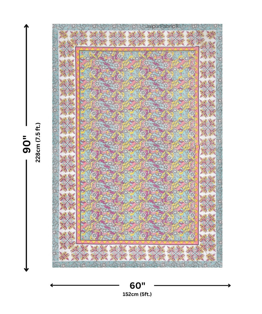 Fresh & Frisky Colourful Pure Cotton Single Bedsheet