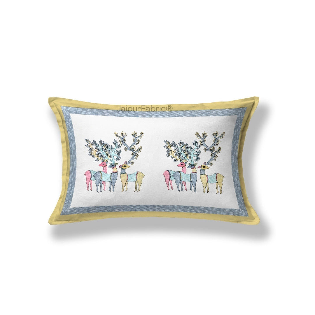 Deer Forest Colourful Pure Cotton Single Bed Bedsheet