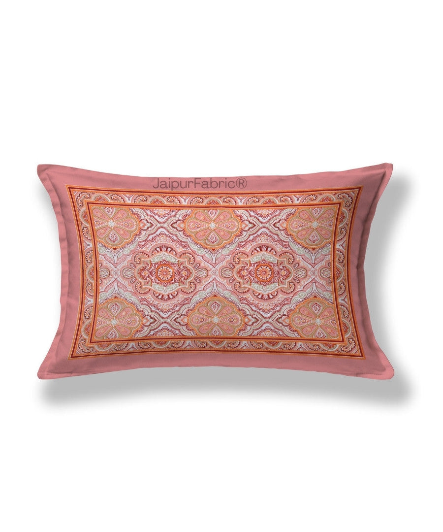 Ember Petals Coral Pink Pure Cotton Single Bedsheet