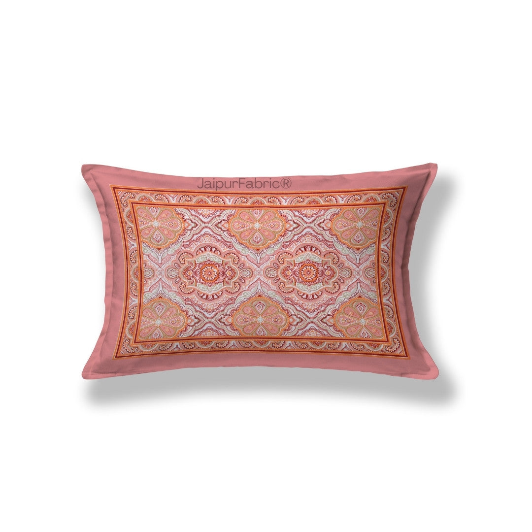 Ember Petals Coral Pink Pure Cotton Single Bedsheet