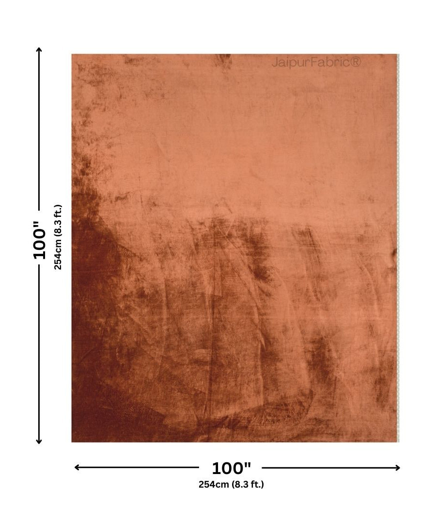 Rich Rust Soft Velvet Finish Double Bedsheet with Matching Pillow Covers