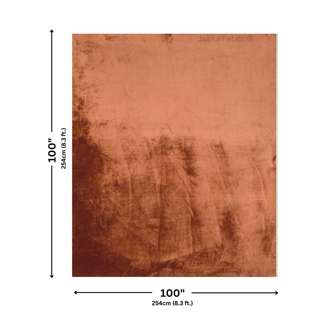 Rich Rust Soft Velvet Finish Double Bedsheet with Matching Pillow Covers