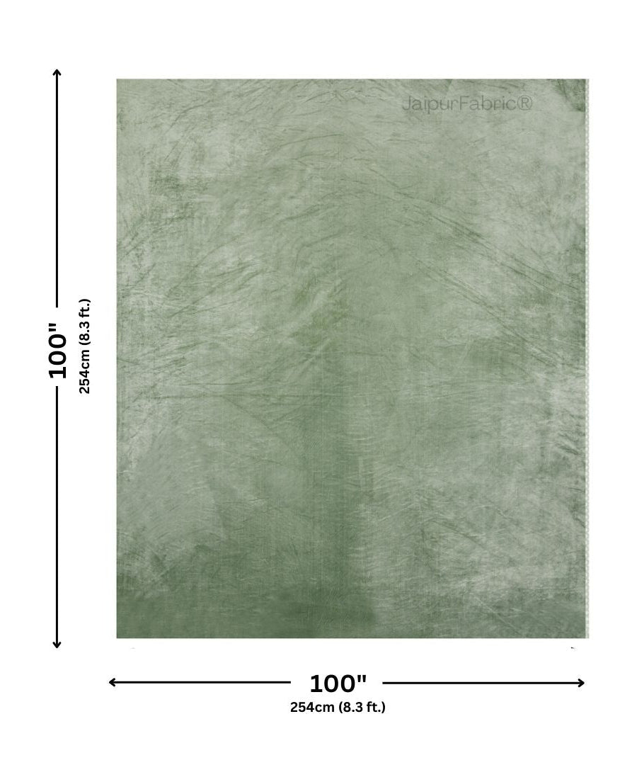 Serene Sage Green Soft Velvet Finish Double Bedsheet with Matching Pillow Covers