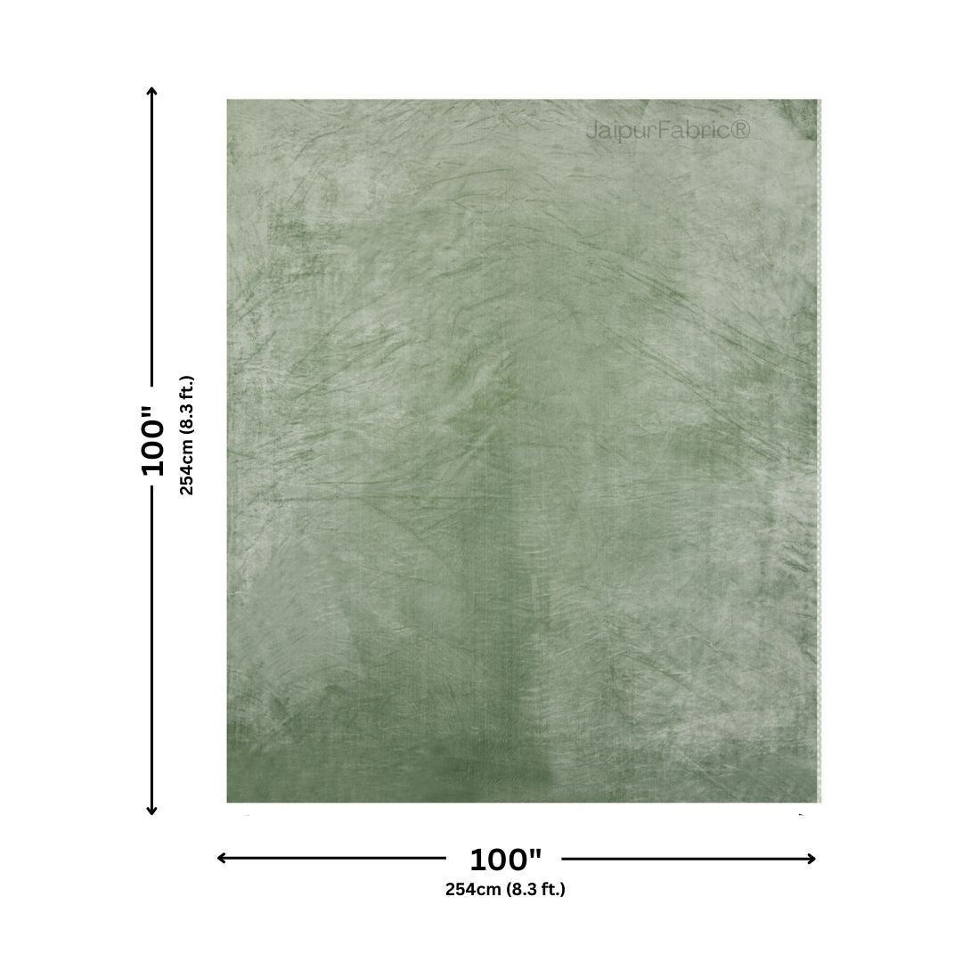 Serene Sage Green Soft Velvet Finish Double Bedsheet with Matching Pillow Covers