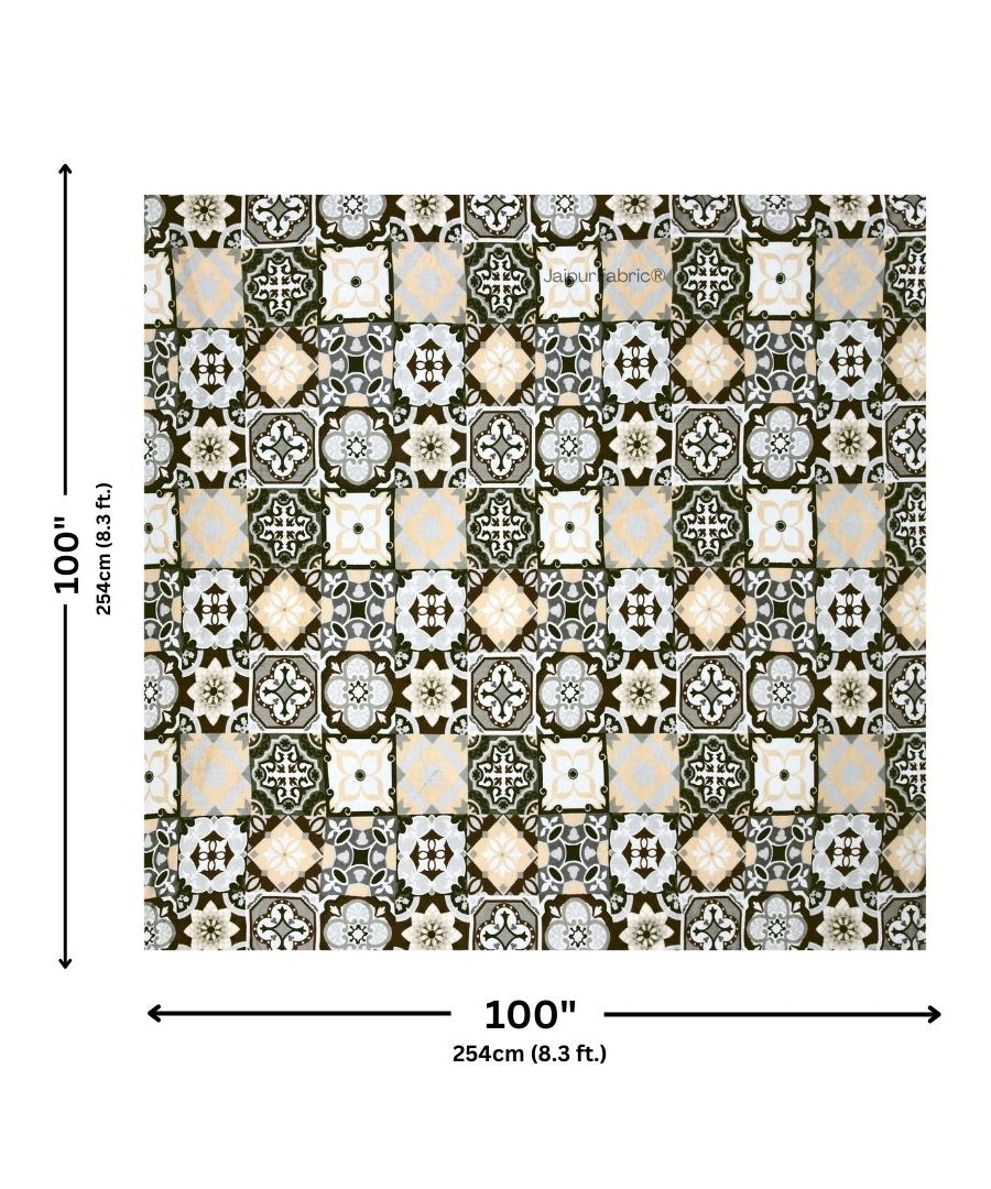 Classic Tile Symphony Super Soft Velvet Double Bedsheet