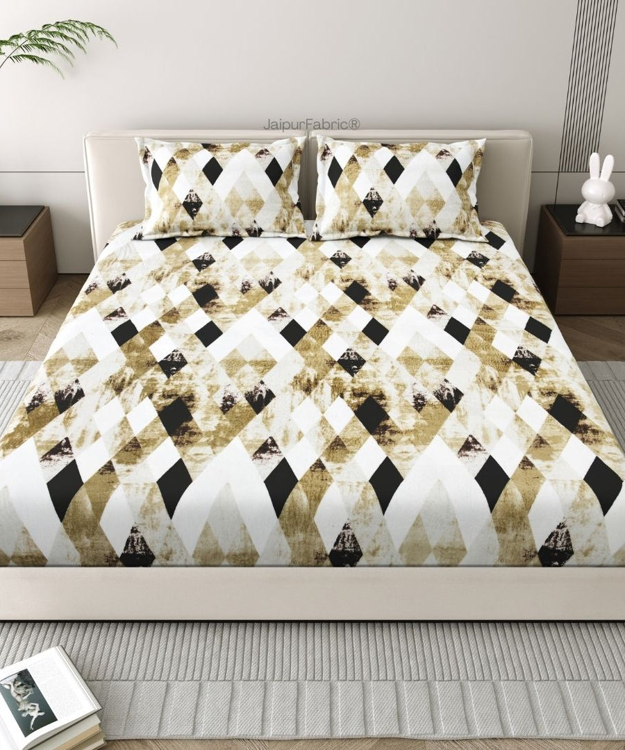 Golden Diamond Luxe Cozy Super Soft Velvet Double Bedsheet