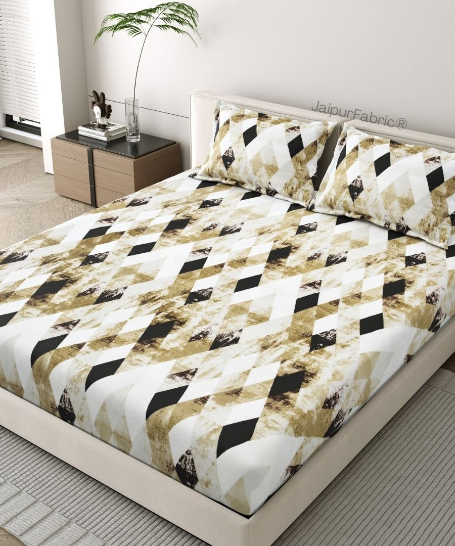 Golden Diamond Luxe Cozy Super Soft Velvet Double Bedsheet