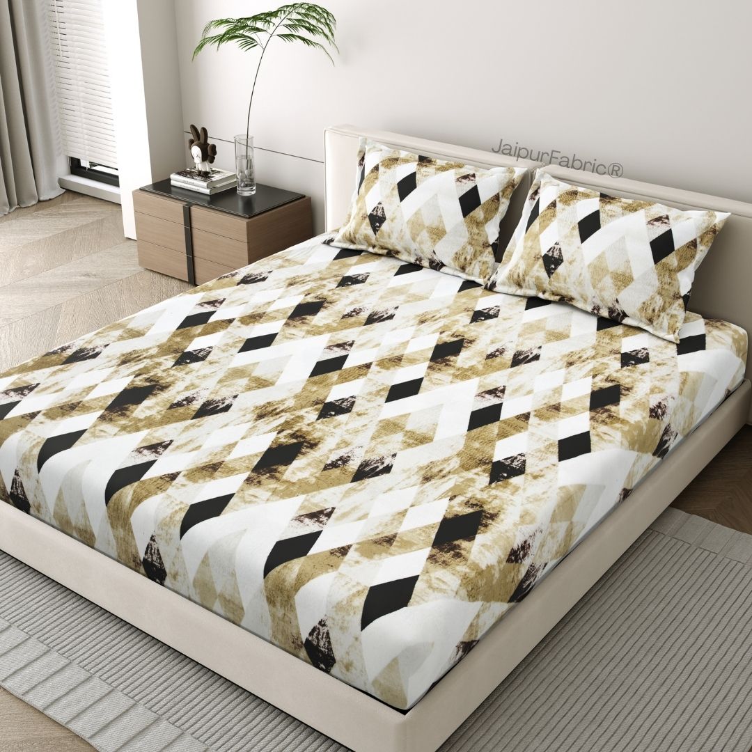 Golden Diamond Luxe Cozy Super Soft Velvet Double Bedsheet
