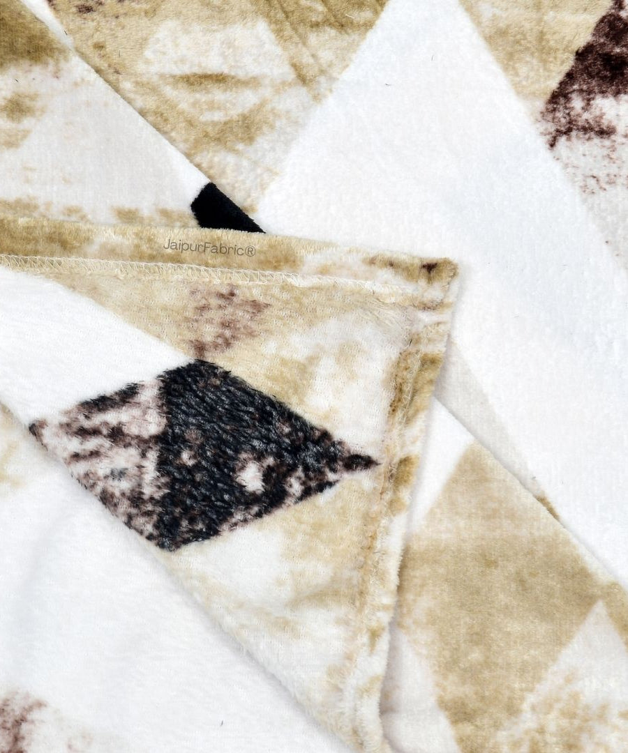 Golden Diamond Luxe Cozy Super Soft Velvet Double Bedsheet