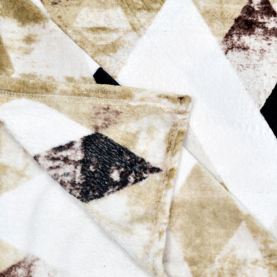 Golden Diamond Luxe Cozy Super Soft Velvet Double Bedsheet