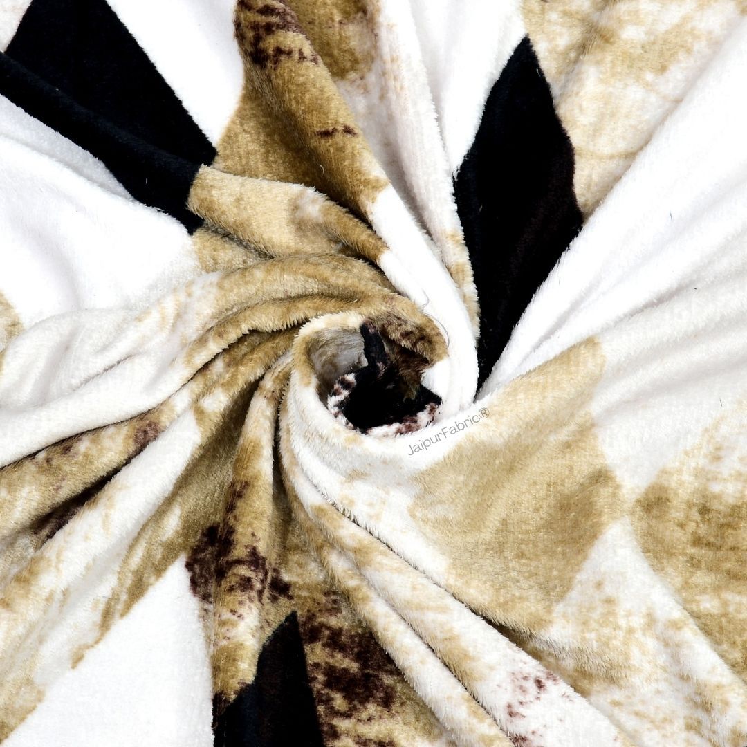 Golden Diamond Luxe Cozy Super Soft Velvet Double Bedsheet